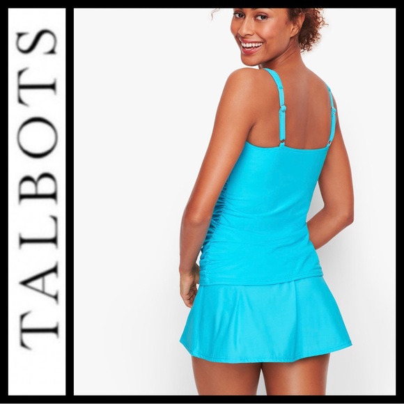 NWT Talbots x Miraclesuit Black Underwire Ruched Tankini Top - Picture 2 of 6